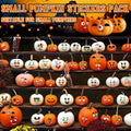 LINAYE Halloween Pumpkin Face Stickers Small Mini 72 PCS Decorating Kit