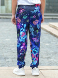 Kids Jogger Pants Tie Dye Volleyball Print Casual Sport Trousers Size 6-7