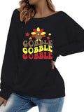 Roshop Women's BCTU Off Shoulder Baggy Long Sleeve Sweatshirt Size 3XL