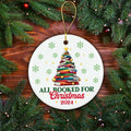 NewEleven Ceramic Christmas Ornament Book Lovers Gift Bookshelf Decor