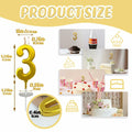 wusiyork Number 3 Birthday Candle Style A Single Unit Cake Decoration