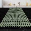 Elegant Comfort Table Runner Green Crochet Luxury Embroidery 16x20 Inch