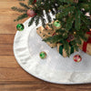 USILAND Christmas Tree Skirt White Faux Fur Rhombus Texture Size 32