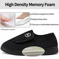 HARENCE Women's Adjustable Memory Foam Fur Lined Slippers Black Size 42/43