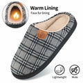 Ablanczoom Unisex Memory Foam House Slippers Grey-White Size 46/47