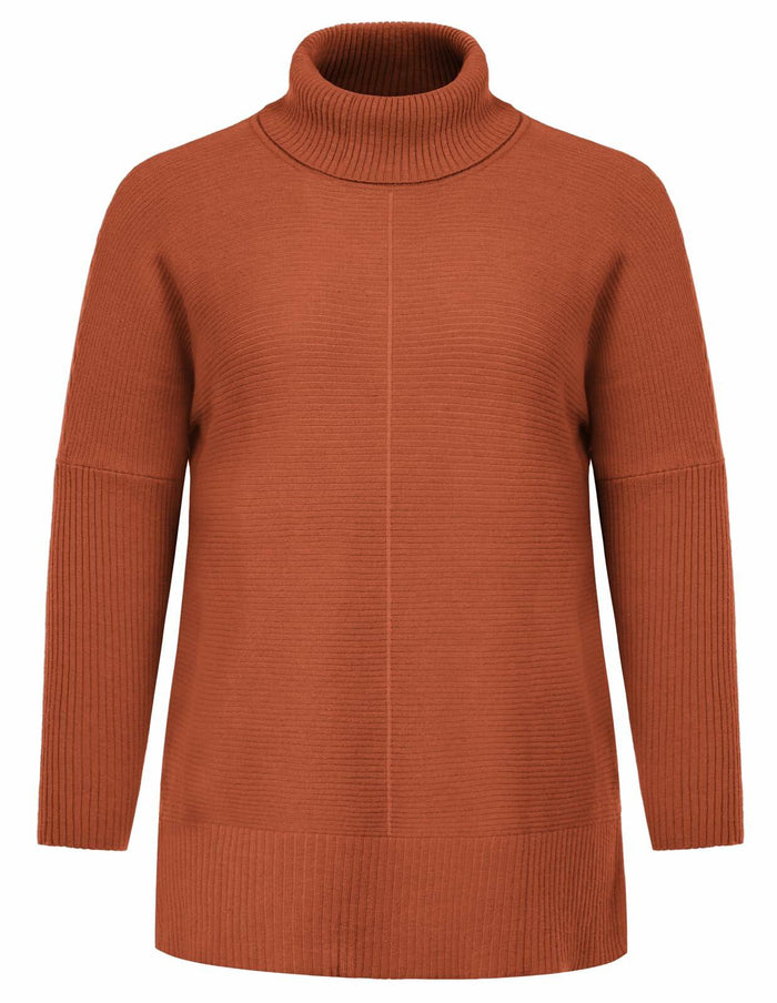 Hanna Nikole Plus Size Cowl Neck Sweater Long Sleeve Orange Size 16