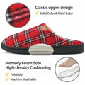 Ablanczoom Unisex Memory Foam House Slippers Slip On Anti Skid Red Size 46/47
