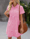 LookbookStore Pink Babydoll Dress Lightweight Casual Size L