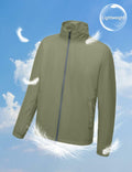 Little Donkey Andy Men's Windbreaker Jacket Lightweight Water-resistant Sage XL