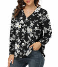 Jouica V Neck Tunic Top Women Black Size Small