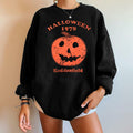 KIMSOONG Womens Oversized Halloween Pumpkin Sweatshirt Apricot Size XL