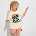 FAYALEQ Rollin Into Kindergarten Shirt Beige Kids Tee -  Size 5-6
