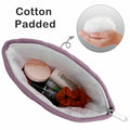 E-Tree Makeup Organizer Bag Soft-sided Zippered Pouch Purple