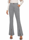 EVALESS Business Dress Work Pants High Waisted Slim Flare Dark Grey Size M