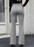 EVALESS Business Dress Work Pants High Waisted Slim Flare Dark Grey Size M