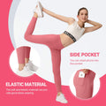 BHRIWRPY 4-Pack Girl Yoga Leggings with 2 Pockets-Active Workout Pants, Black XL