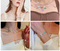 DanLingJewelry 100 pcs Random Color Glass Butterfly Beads for Jewelry Crafts