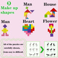 Wooden Blocks Magnetic Puzzle Game Montessori Toy Colorful 3D Brain Teaser