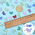 DanLingJewelry 100 pcs Random Color Glass Butterfly Beads for Jewelry Crafts