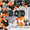 Halloween DIY Party Supplies Arch Kit with Cobweb BOO Spider Skeleton Balloons