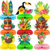 Didazay 9 Pcs Luau Hawaiian Honeycomb Table Centerpieces Tropical Party