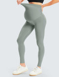 BONVIGOR Women's Maternity Leggings Over Belly Bump Full Length Yoga Pants - L