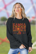 BANGELY Football Sweatshirt Women Long Sleeve Graphic Pullover - Size L