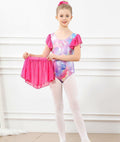 Idgreatim Girls Dance Leotard Butterflies Ballet Outfit with Skirt Size 8-9