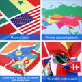 Maitys World Flags Banner Country Flags Backdrop with Brass Grommets
