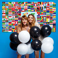 Maitys World Flags Banner Country Flags Backdrop with Brass Grommets
