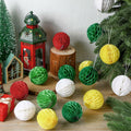 Watersay 30 Pcs 3" Christmas Paper Honeycomb Balls Decoration Classic Color