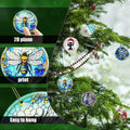 Bee Christmas Ornaments 2024 Acrylic Hanging Decor Indoor Outdoor