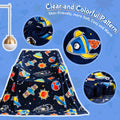 Boulou Glow in The Dark Galaxy Space Blanket Star Planet Decor 50x60