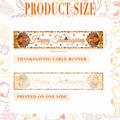 Happy Thanksgiving Turkey Table Runner Oxford 70.86x13.77in Pumpkin Maple