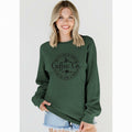 IZYJOY Witches Brew Coffee Oversized Sweatshirt Women Green Size Small