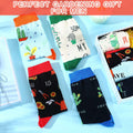 Suhine Women's Christmas Cactus Crew Socks Holiday Gifts 4 Pairs - One Size