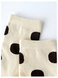 Verdusa Women's Polka Dot Crew Ankle Socks Multicolor 5 Pairs Size 36-39