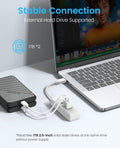 ORICO USB C Hub 3-Port USB 3.1 to USB 3.0 Adapter White 0.5ft Cable
