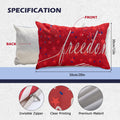 Freedom Patriotic 4th of July USA Stripes Pillow Cover 20x12
