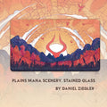 Paramint Plains Mana Scenery Stained Glass Stitched MTG Playmat TCG Mat