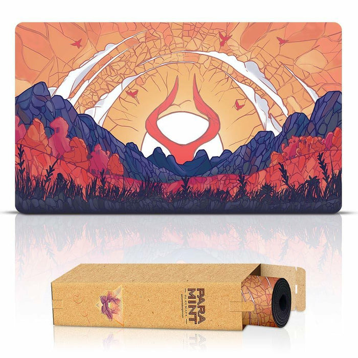 Paramint Plains Mana Scenery Stained Glass Stitched MTG Playmat TCG Mat