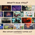 Paramint Plains Mana Scenery Stained Glass Stitched MTG Playmat TCG Mat