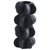 Ceramic Flower Vase 9-Inch Black Modern Farmhouse Decor Small