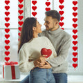 60Pcs Hanging Hearts Red Garland Valentines Day Decoration String