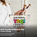QGFM Teacher Makeup Bag Scratch Resistant Multicolor Cosmetic Travel Gym