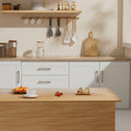 Haliwu 6 Pack Brushed Satin Nickel Cabinet Handles 3-3/4 Inch Hole Center
