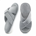 Gecgucy Women's Open Toe Crossband House Slippers Size 8-9