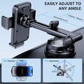 BIVGAZA Military-Grade Car Phone Holder Universal Thick Case Friendly Black
