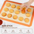 Colorful Silicone Baking Mat Non Stick Food Safe Reusable 3 Pk Orange Blue Green