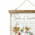 XIAOAIKA Vintage Pumpkin Thanksgiving Poster Wall Art Rustic 16x23